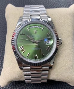 DAY-DATE 41MM STAINLESS STEEL CASE GREEN DIAL