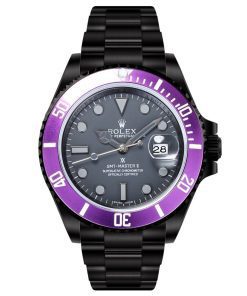 GMT - MASTER II CUSTOM BLACK CASE PURPLE BEZEL