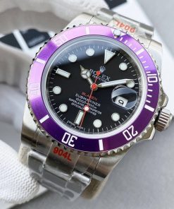 SUBMARINER DATE 40MM CUSTOM PURPLE BEZEL BLACK DIAL