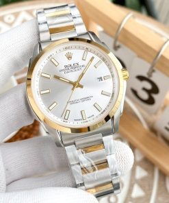 DATEJUST 40MM SMOOTH BEZEL GOLD STEEL