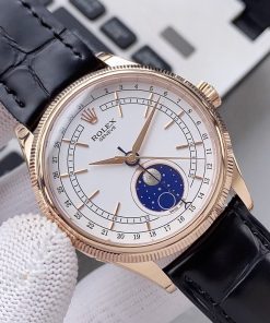 CELLINI MOONPHASE 39MM ROSE GOLD WHITE DIAL