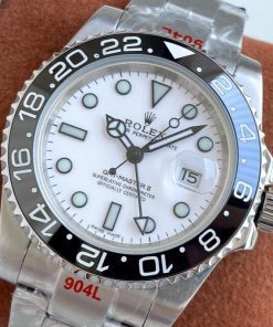 GMT-MASTER II CUSTOM CERAMIC BLACK BEZEL WHITE DIAL