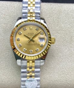DATEJUST 28 TWO-TONE GOLD STEEL