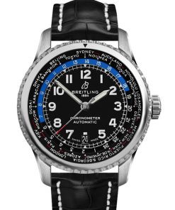 Breitling Navitimer 8 B35 43mm Automatic Unitime Black Croc Deployment AB3521U41 B1P1